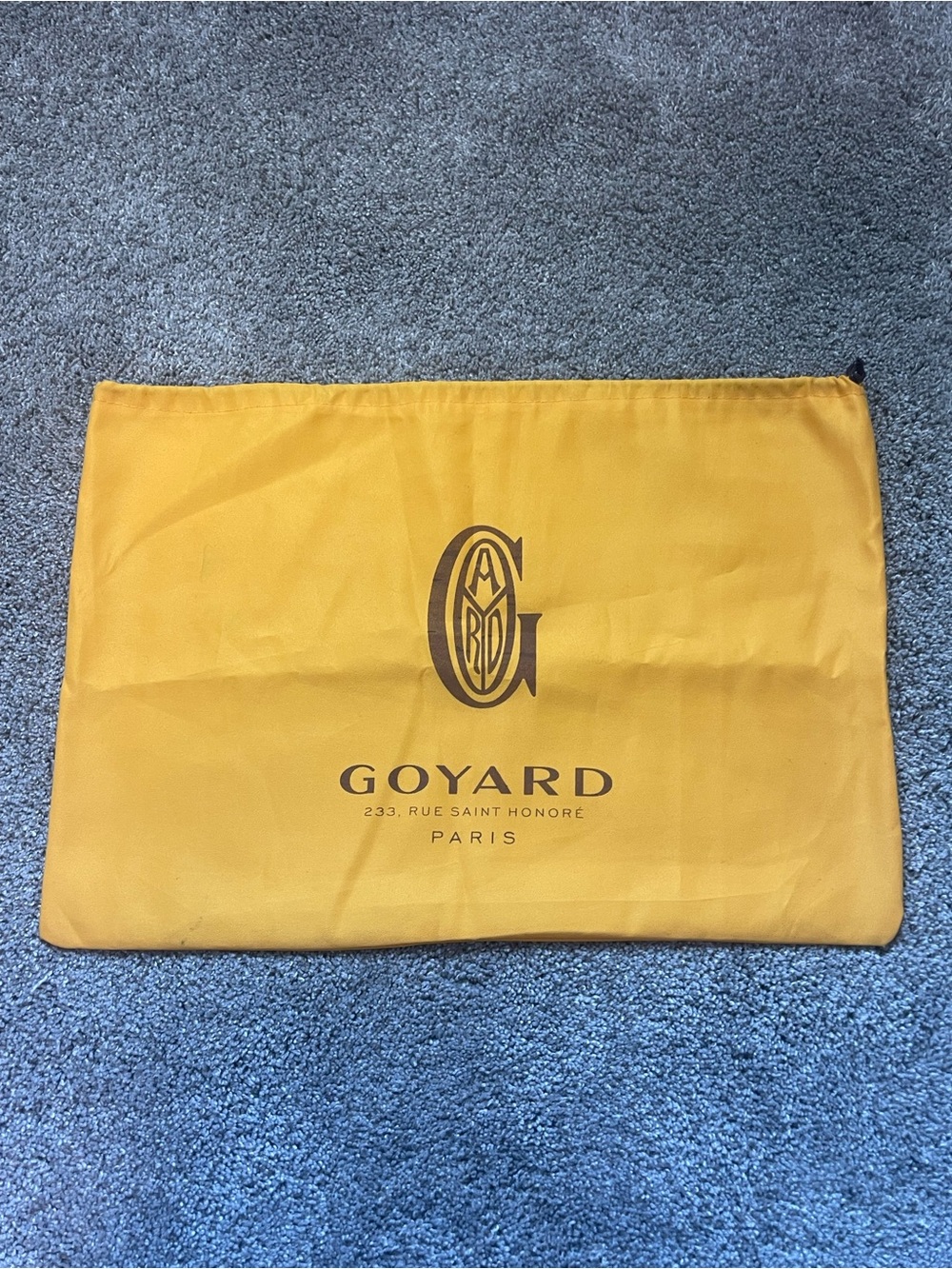 Goyard Yellow Logo Rectangular Dust Bag 19x13 Dust-Proof Storage